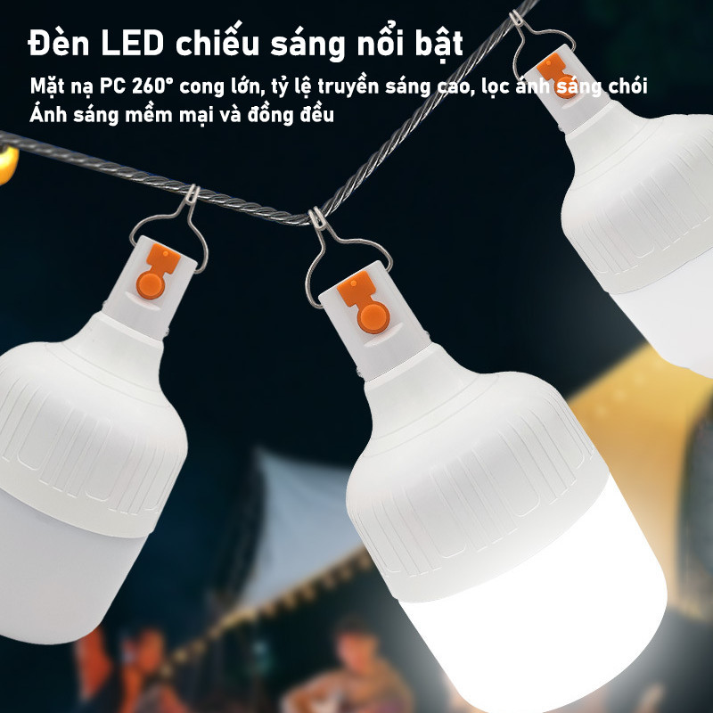Đèn Tích Điện 3 Chế Độ Sáng Led - Siêu Sáng, Siêu Bền, Chống Nước Hoàn Hảo (Dùng Gia Đình, Dã Ngoại, Chợ Đêm)