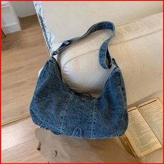 GC2 Nữ Ins Túi Đeo Ngang Denim Dung Tích Lớn Túi Đeo Vai Bền Di Động Có Dây Đeo Có Thể Điều Chỉnh CG2