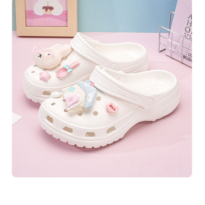 Phụ Kiện Crocs Thỏ Miffy Dễ Thương, Hoa Trang Trí Có Thể Tháo Rời, Phù Hợp Cho Crocs