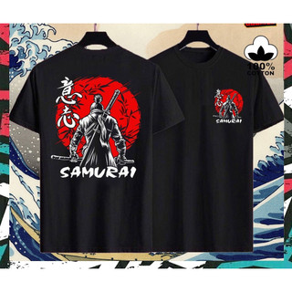 Áo thun Cotton nguyên chất Nhật Bản Samurai Street Unisex Quần áo
