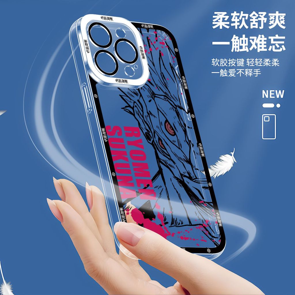 Ốp Lưng Cho OPPO Reno 13F 12F 11F 14F 11 12 13 14 Pro 5G Vỏ Jujutsu Kaisen Gojo Satoru Itadori Yuji Okkotsu Yuta Choso Anime Silicone TPU Họa Tiết Trong Suốt Bảo Vệ Camera