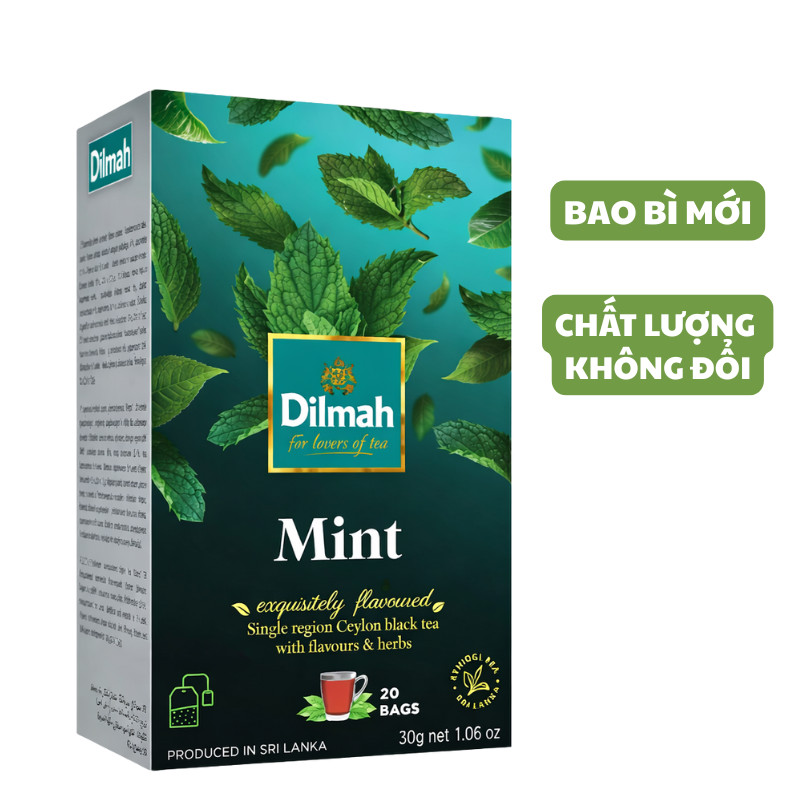Trà Dilmah Bạc Hà Mint Tea 30g (1.5g x 20 túi), Hương Trà Thanh Mát Thư Giãn Đậm Vị Bạc Hà