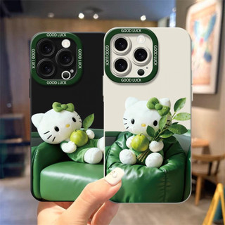 Ốp điện thoại mèo con lá bưởi cho iPhone 17 / 16 / 15 / 14 / 13 / MINI / 12 / 11 / Pro MAX / X / XS / XR / 7 / 8 / 6 Vỏ bảo vệ toàn diện bằng silicon lỏng chống sốc và chống rơi