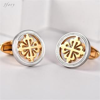 [Jfory] Khuy măng sét Vòng bít Nút Váy tròn Áo sơ mi Cuff Liên kết cho tiệc cưới Chú rể Quà tặng kỷ niệm kinh doanh