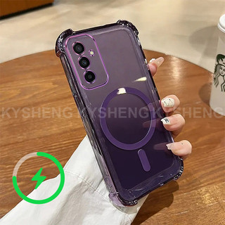 Thích hợp cho vỏ điện thoại SAMSUNG A17 5G TPU sạc từ tính bốn góc chống rơi vỏ mềm trong suốt WBQ 000