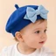 Mũ nồi cho bé mới biết đi có nơ Mũ beanie dệt kim Mũ họa sĩ dễ thương cho mùa đông thu