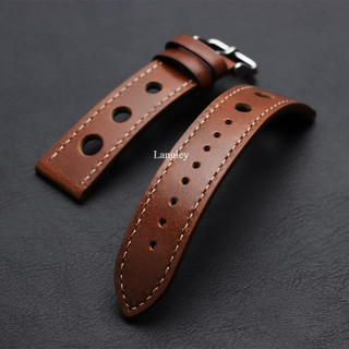 Vintage Rally Da Thật Chính Hãng Dây Đeo Đồng Hồ 20 Mm 22 Mm Phát Hành Nhanh Da Bò Dây Đồng Hồ Cho Nam Nữ Đồng Hồ Vòng Tay Ban Nhạc Porus Đen Nâu Xanh Xám