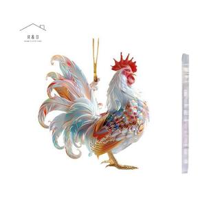 RO > Acrylic Hoa Trang Trại Chien Gà Trống Móc Khóa Túi Hoạt Hình Trang Sức Dành Cho Nữ Bé Gái Giá Đỡ Ô Tô Quyến Rũ Mới