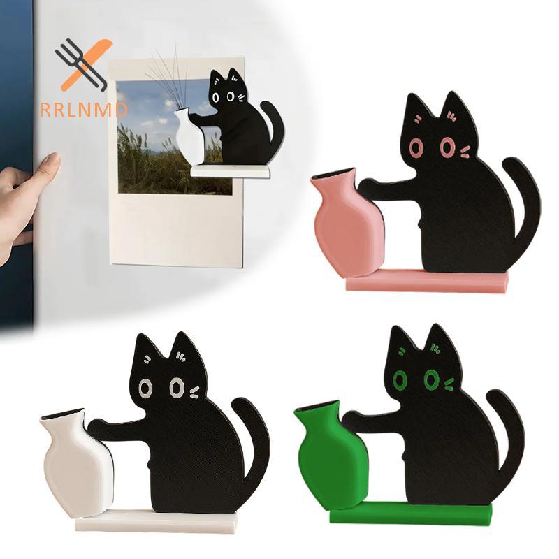 RRLNMD Mèo Đẩy Bình Trang Trí Mèo Whisker Bộ Sưu Tập & Hộp Tưởng Niệm Tủ Lạnh Nam Châm Trang Trí Văn Phòng Tại Nhà Món Quà Hoàn Hảo Cho Những Người Yêu Mèo MỚI