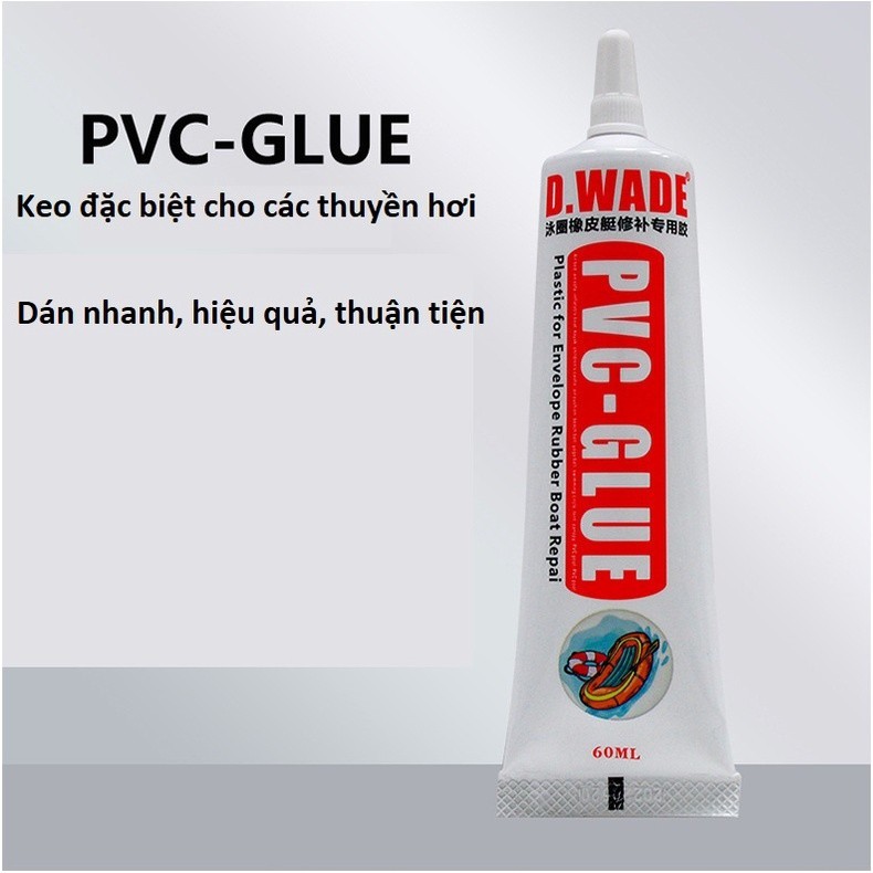 Keo sửa thuyền bơm hơi chống thấm nước, PVC mạnh - Keo (dán/sửa chữa) PVC，Thuyền bơm hơi, Kayak，Sửa chữa thủng，60ml