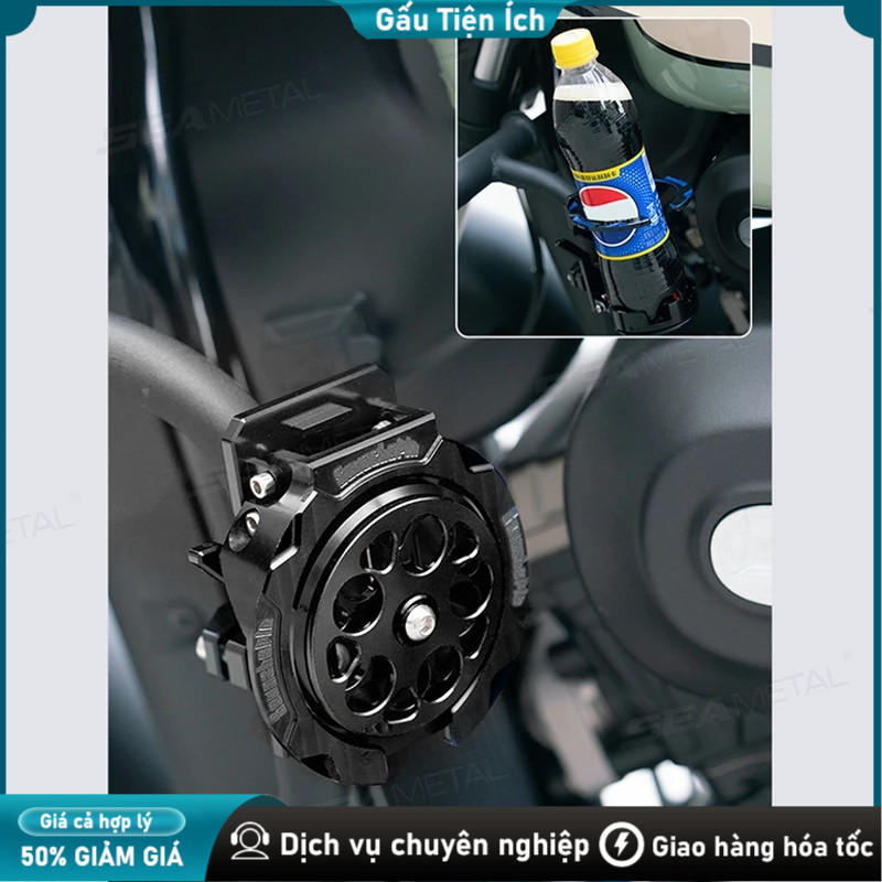 Cốc đựng xe máy gập lại/ xoay CNC, chống rung/nước - Cốc Đựng / Giá Đỡ，Có Thể Gập Lại，Chống Nước，Giá Đỡ Phụ Kiện