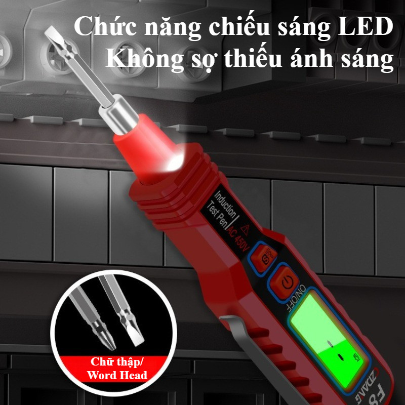 Bút Thử điện Cách điện B20, Vít Điện 2 Đầu Chữ Thập, Màn Hình Kỹ Thuật Số, Bút Thử điện Cách điện đa Chức Năng
