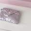 Ví Quilted OLVIDO, Chất liệu Cotton Thiết kế nơ Túi lưu trữ Mini, Chống bụi 2 lớp Kích thước di động Túi đựng thẻ dây kéo nhỏ Tai nghe Bluetooth