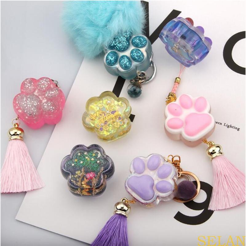 Cats Claw Keychain Epoxy Resin Mold Hanging Pendants Silicone Mould DIY