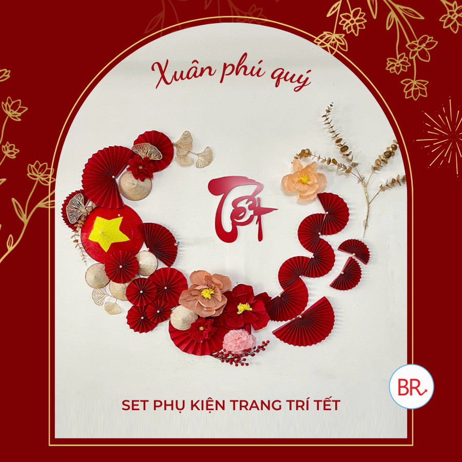 [HỎA TỐC HCM] SET Trang trí Tết  Xuân Phú Quý may mắn- Set decor tết nhà cửa, quán cà phê, lớp học ANGIHOME