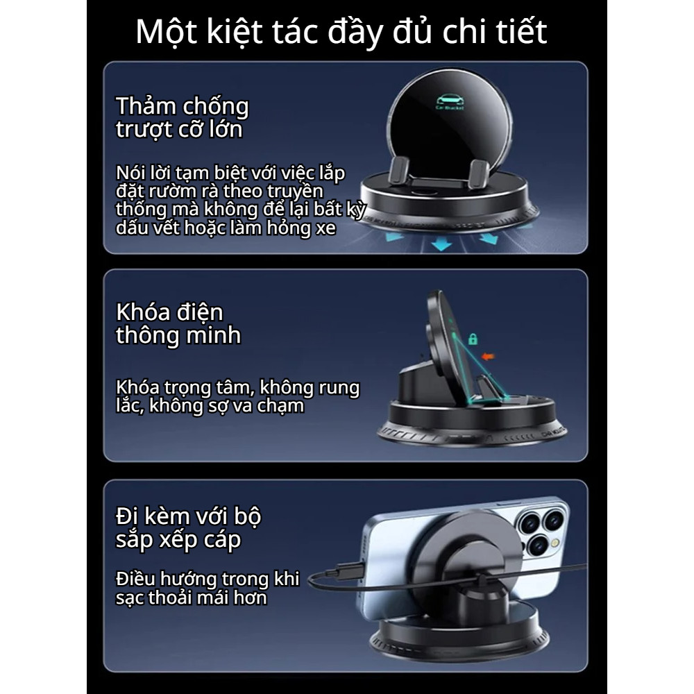 Giá đỡ điện thoại đa năng/giá đỡ điện thoại trên xe hơi/giá đỡ điện thoại chống trượt có thể điều chỉnh 360°/giá đỡ điện thoại an toàn khi lái xe/giá đở điện thoại ô tô