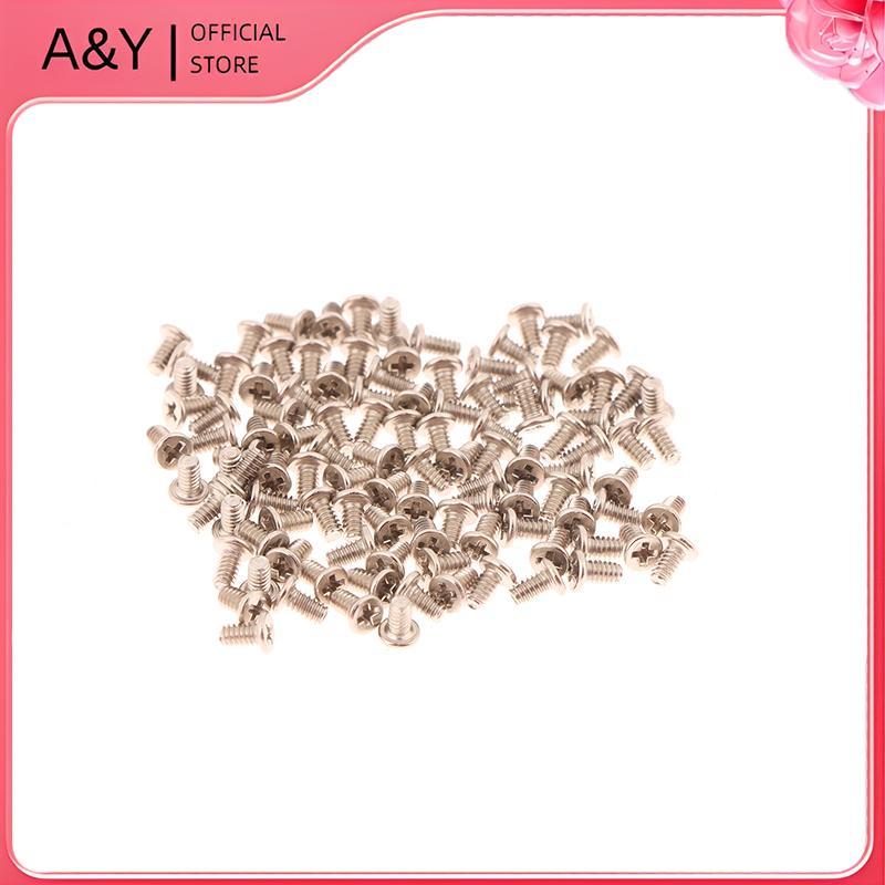 A & Y 100 Cái / Pa M1.4 2.5MM 3.0MM 3.5MM Vít Chữ Thập Phẳng / Tròn Cho Sản Phẩm Điện Tử Kính Vít Điện Thoại Di Động.