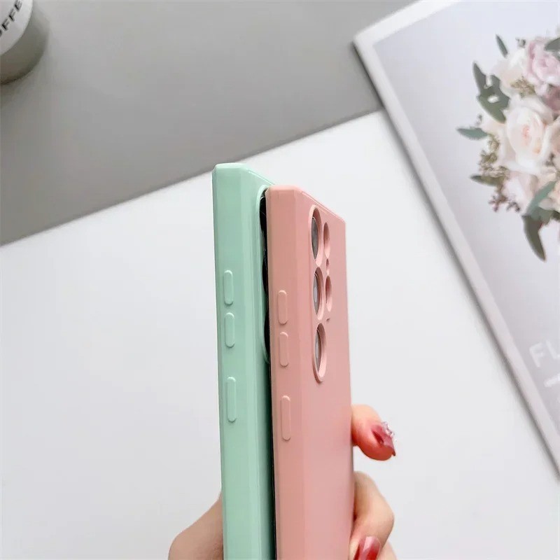 Ốp Điện Thoại Cạnh Thẳng Lỏng Cho Samsung A31 A32 A33 A34 A35 A36 A37 A56 4G 5G Ốp Lưng Chống Rơi Chất Lỏng Chống Sốc Vỏ Bảo Vệ Mặt Sau Điện Thoại