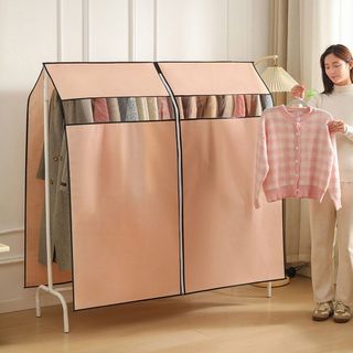 FURNICLICK Dây Kéo Quần Áo Chống Bụi, Vỏ Móc Treo Áo Chống Bụi Dày, Dụng Cụ Treo Quần Áo Chống Thấm Nước Không Dệt Dung Tích Lớn Cho Phòng Ngủ