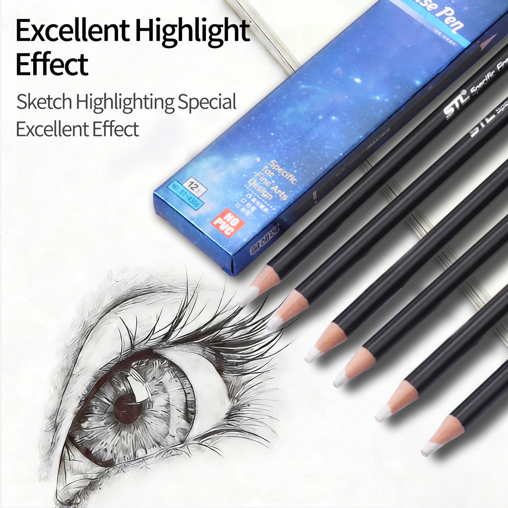 6 / 12 / 18 / 24 Chiếc Bút Cao Su Bút Chì Tẩy Để Vẽ Manga Độ Chính Xác Cao Bút Hình Tẩy Cho Trường N