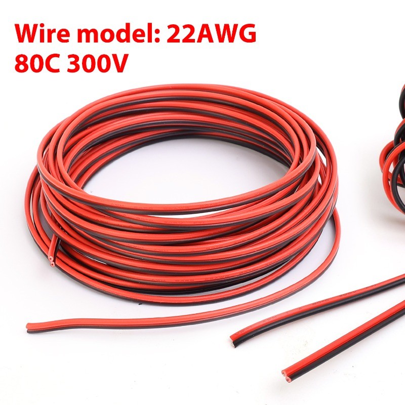 5 / 10 / 20M - Dây nối dài đa năng 2P, Cách nhiệt PVC bằng đồng đóng hộp cho thiết bị gia dụng Thiết bị điện chiếu sáng, Cáp nguồn hạng nặng 22AWG 300V