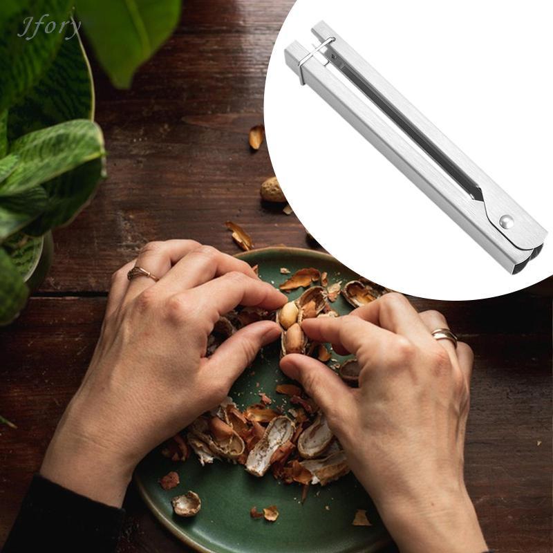 Jfory Dụng cụ bóc vỏ đậu phộng bằng thép không gỉ Hướng dẫn sử dụng Nutcracker Dụng cụ nhà bếp hồ trăn Cracker cho những người yêu thích hạt