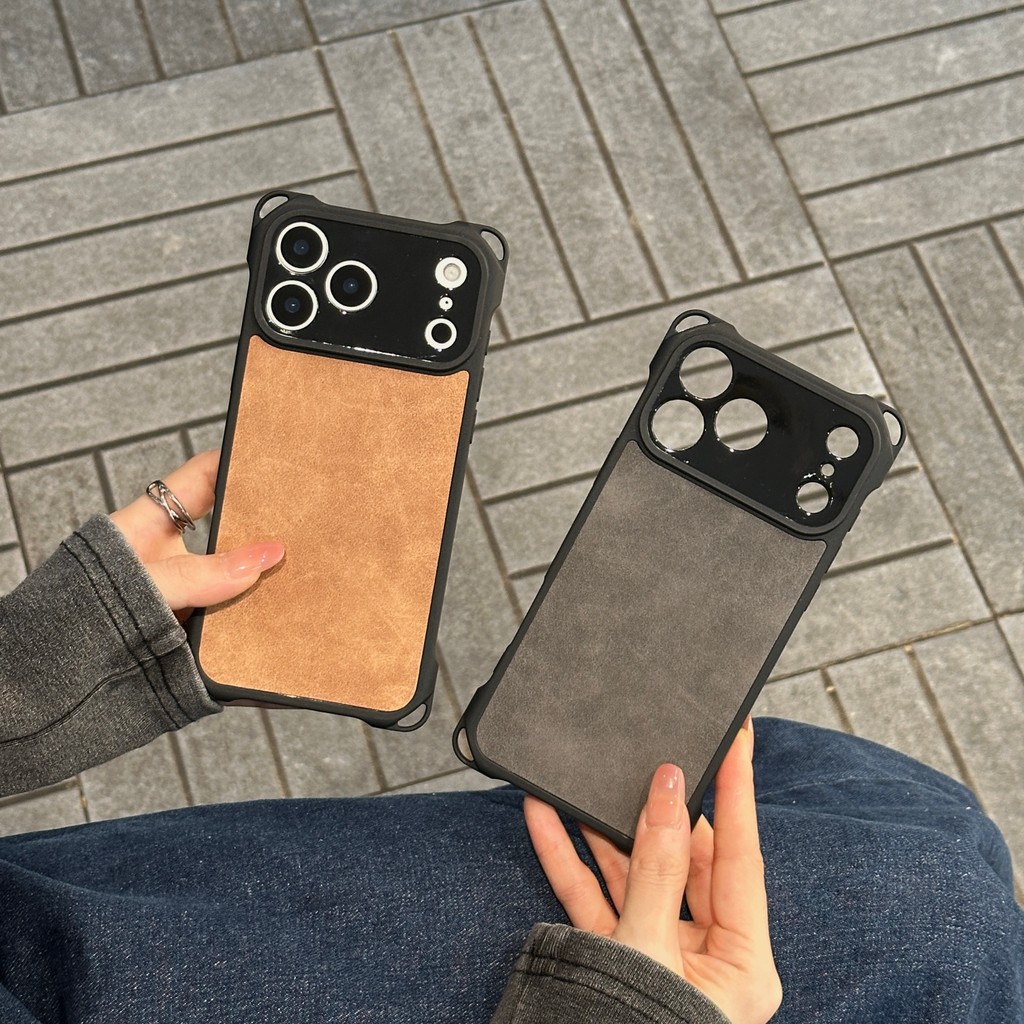 Ốp lưng iPhone dây đeo bốn góc màu trơn mới phù hợp cho iPhone 17 Pro Max iPhone 17 16 15 14 13