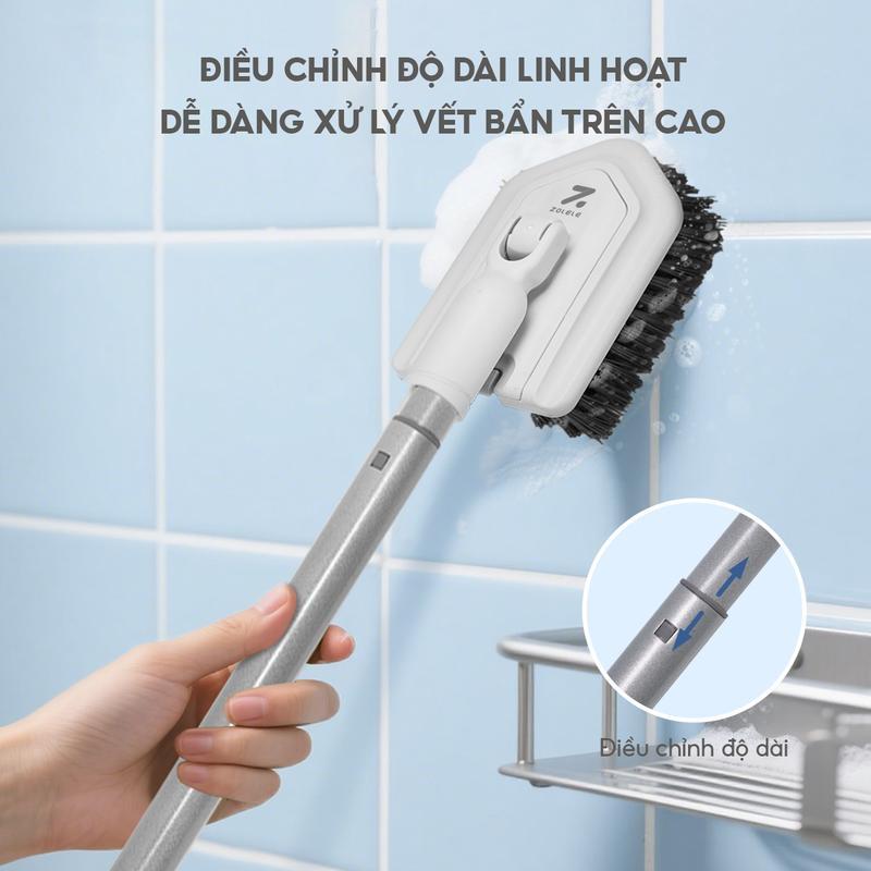 Bàn Chải Chà Sàn Cọ Rửa Bồn Nhà Tắm Cầm Tay 2 Đầu Tiện Lợi C4 Zolele | BigBuy360 - bigbuy360.vn