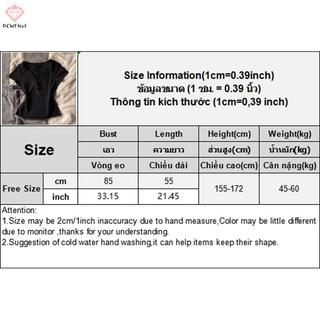 Áo thun ren chữ V Y2K thời trang nữ