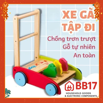 Xe gà tập đi cho bé yêu ,xe tập đi cho bé,xe tập đi bằng gỗ,, Xe Gỗ Tập Đi 3 Con Gà