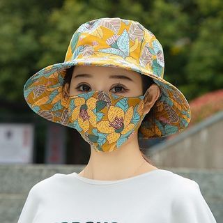 Mặt nạ lật mũ bảo hộ chống rơi tích hợp mũ chống nắng, bảo vệ cổ khi hoạt động ngoài trời mùa hè