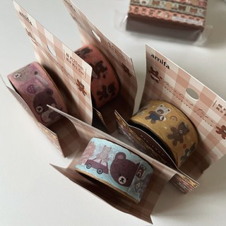 Washi tape hình gấu Amifa Nhật Bản cuộn 2m