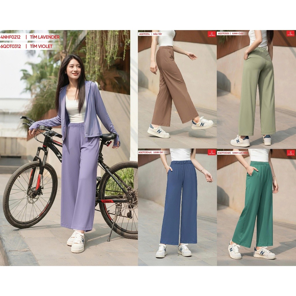 Quần dài chống nắng nữ CARDINA vải sợi lạnh với UPF50 + ngăn chặn tia UV 6QDT03