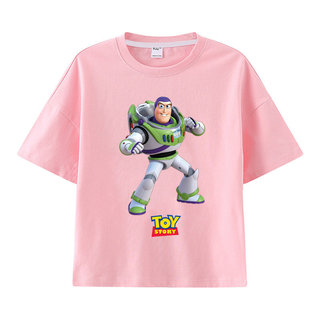 Áo thun bé trai in hình hoạt hình Buzz Lightyear trong phim Toy Story, kiểu dáng thoải mái và thoáng khí.