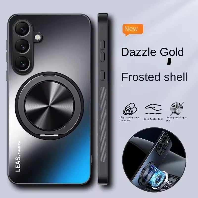 Ốp điện thoại Cho Samsung Galaxy S26 S25 S24 S23 S22 S21 S20 FE note20 Ultra Ốp điện thoại Cứng Mờ Da Cảm Giác Với Vòng 360 Nam Châm Bảo Vệ Mặt Sau Dành Cho Samsung S26 S25 S24 Plus Vỏ