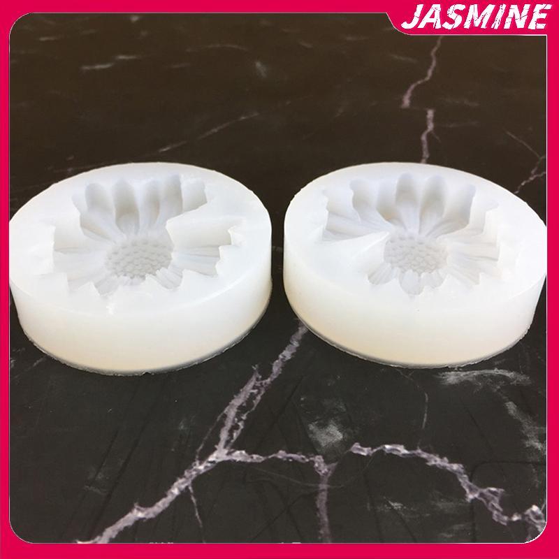 JASMINE Hoa Cúc Hoa Cúc Khuôn Silicon Có Lỗ Xe Hương Liệu Epoxy Xà Phòng Handmade Nến Khuôn DIY Trang Trí Kẹo Đóng Băng Khuôn JASMINE