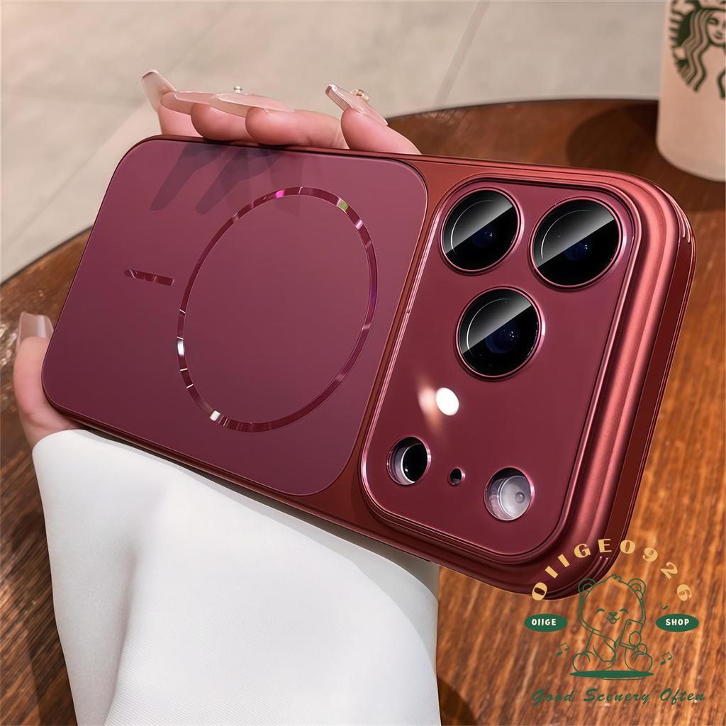 【 Ốp lưng iPhone17 】 Vỏ điện thoại từ tính mờ AG chống rơi iphone17 Pro Max 16 15 14 13 cho vỏ iPhone Vỏ mềm silicon TPU chống sốc