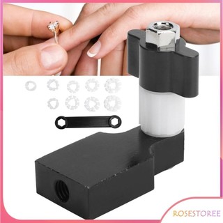 Rosestoree Brrnoo Ring Fixture Kẹp Chủ trang sức Thiết lập cố định Bộ công cụ khắc đánh bóng (Màu đen)