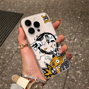 Graffiti Freak Coffee Set phù hợp cho 16 trường hợp iPhone 17Air Frosted Meta Air Case 14 13 11Pro