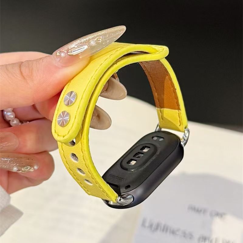 Vòng Da Thời Trang Cho Xiaomi Band 8 9 10 Dây Đeo Cho Mi Band 7 6 5 4 3 nfc Vòng Tay Dây Đeo Tay Phụ Kiện