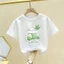 Trẻ Em Hoạt Hình In Áo Mùa Hè Tay Ngắn Dễ Thương Thường Ngày Top Nhẹ Thoáng Khí Trẻ Em Tee