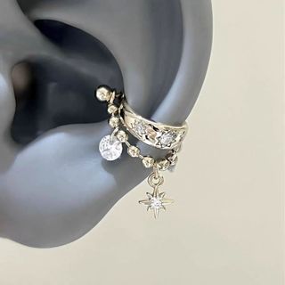 Bông tai zircon hình bát giác ngôi sao đa năng, thiết kế ngọt mát