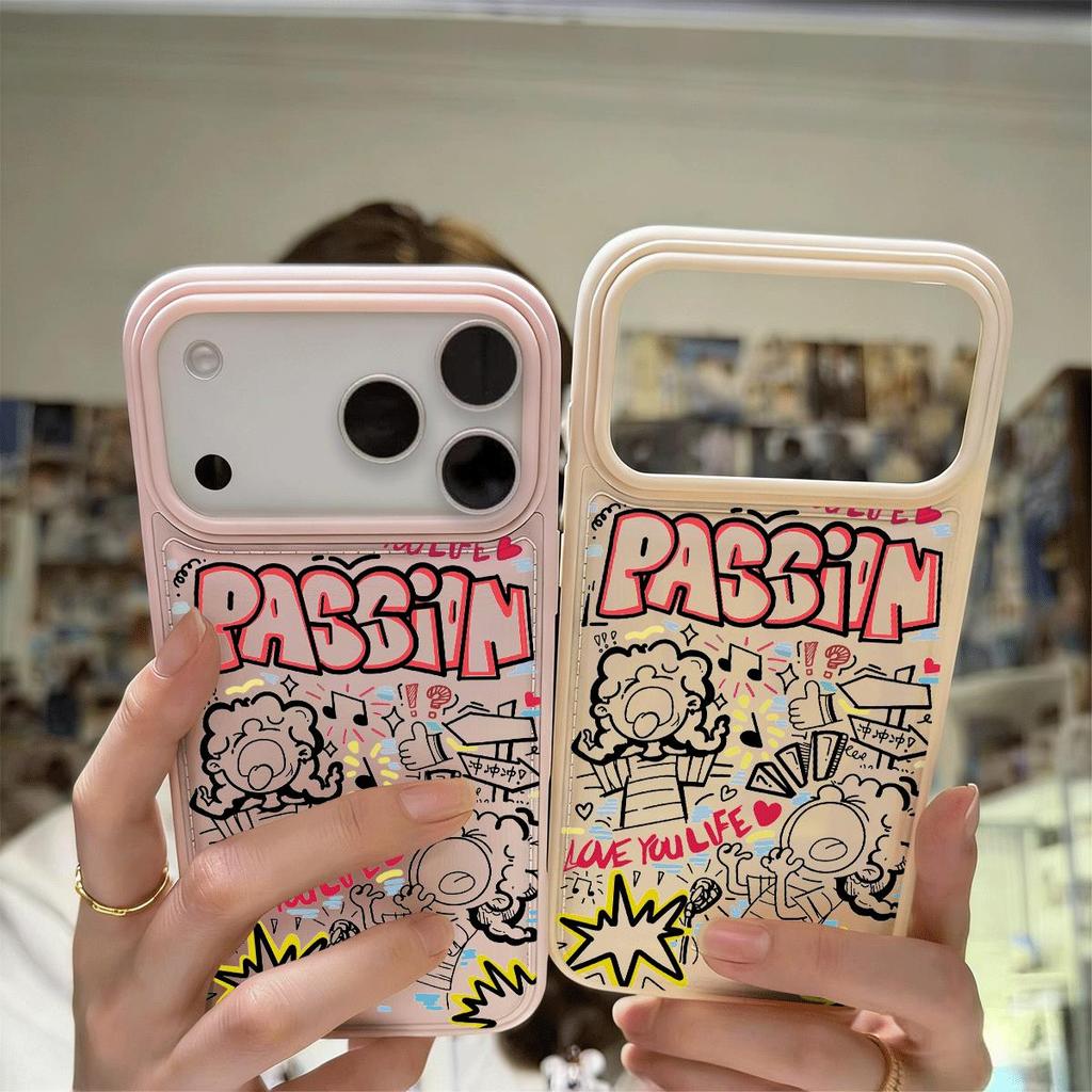 Tình yêu cuộc sống Graffiti cho 16 trường hợp iPhone 17Air Bánh mì trường hợp 14 13 11Pro