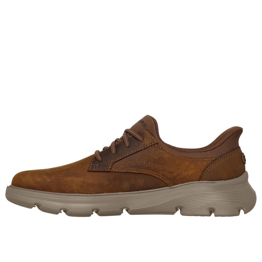 Giày Skechers chính hãng Slip-Ins Arch Fit Garza Langston Relaxed Fit Brown - Nâu