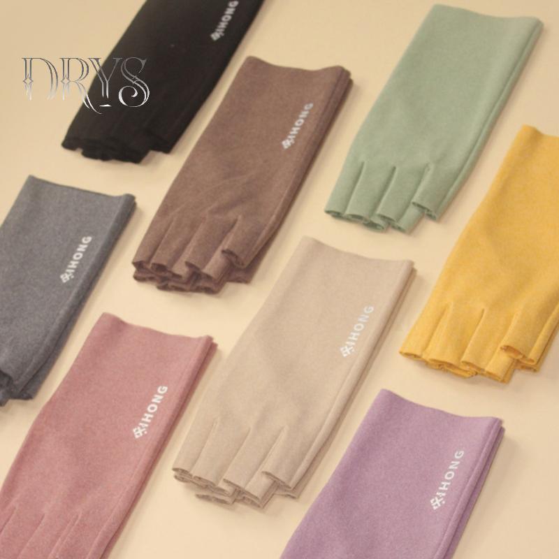 Găng tay nữ giữ nhiệt đi xe, chống tia UV, kiểu chia ngón/bao tay, mềm tiện lợi
