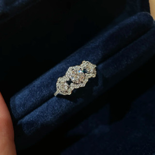 Nhẫn nữ mô phỏng moissanite 1 carat, phong cách châu âu - mỹ mới lạ