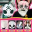 NKSFX Kigurumi Base Beast Skull, Animal Plastic Cat Head Skull, Cosplay DIY Fursuit Head Base Anime Party