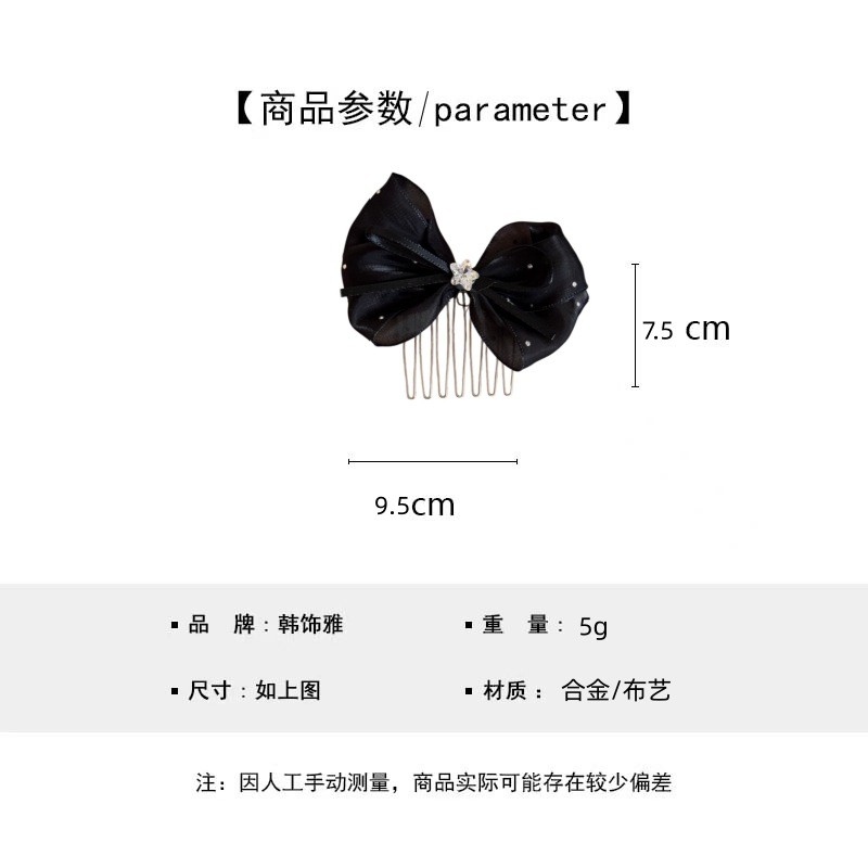 Kẹp tóc nơ kim cương giả ngọt ngào Hàn Quốc dành cho nữ
