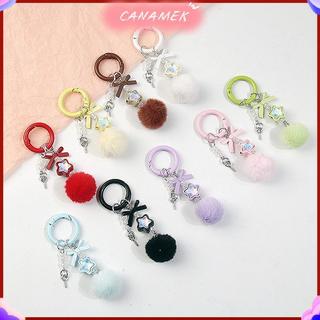 CANAMEK Thời Trang Ngọt Nơ Ngôi Sao Đính Hạt Móc Khóa Kawaii Mặt Dây Chuyền Dành Cho Nữ Cô Gái Đa Năng Tinh Tế Bapa Trang Trí Phụ Kiện Quà Tặng CSF