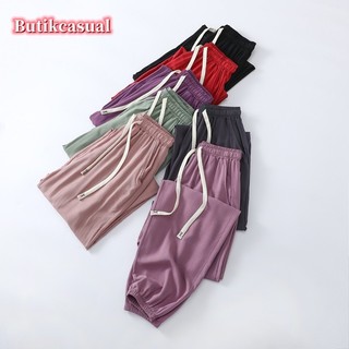 Phụ Nữ rayon Túi Quần Xuân Hè Rời Quần Mới Quần Mỏng Đa Năng Chân Quần